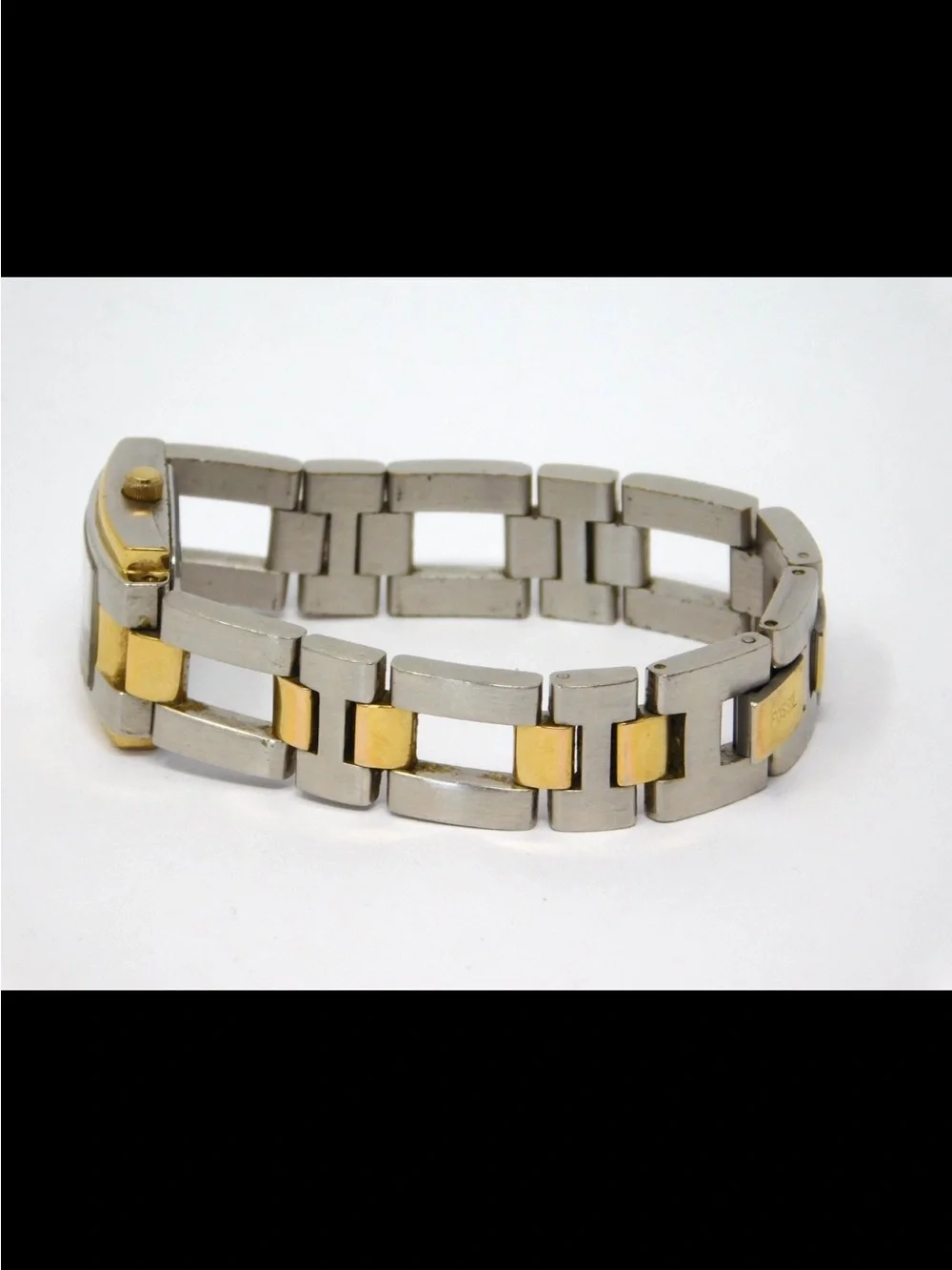 Fossil Women's Watch ES 9190 Two Tone Stainless Steel Link White Dial Ladies 6